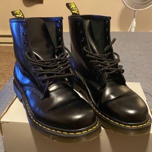 Dr. Martens 1460 Leather Platform Boots. Wonder Balsam included.
